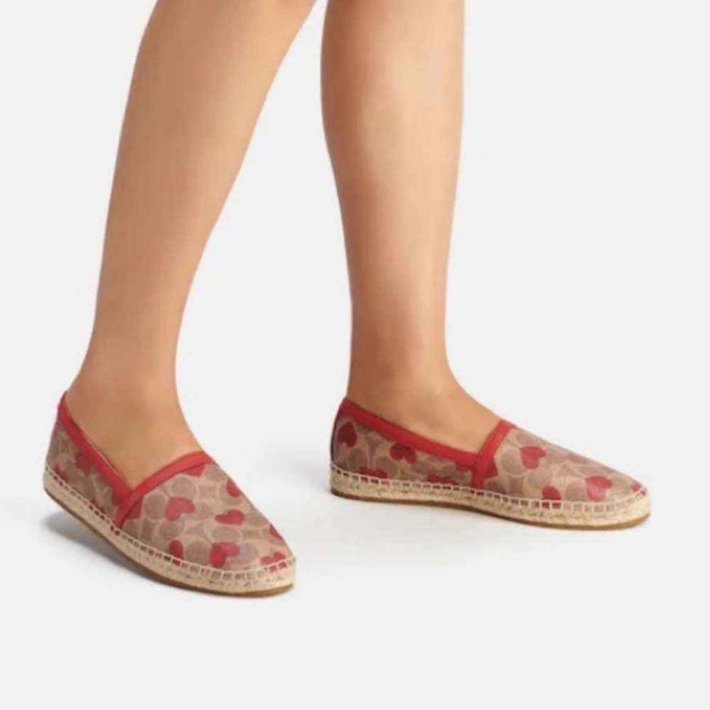 SOLD Heart print flats